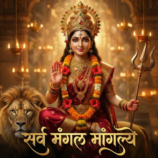 दुर्गा मंत्र सर्व मंगल मांगल्ये 